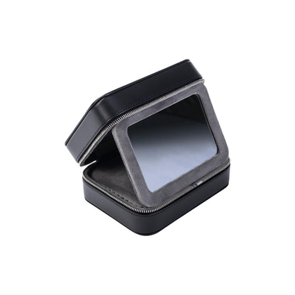 Buben & Zorweg Roma Jewellery Case, lid with the mirror, three-quarter view