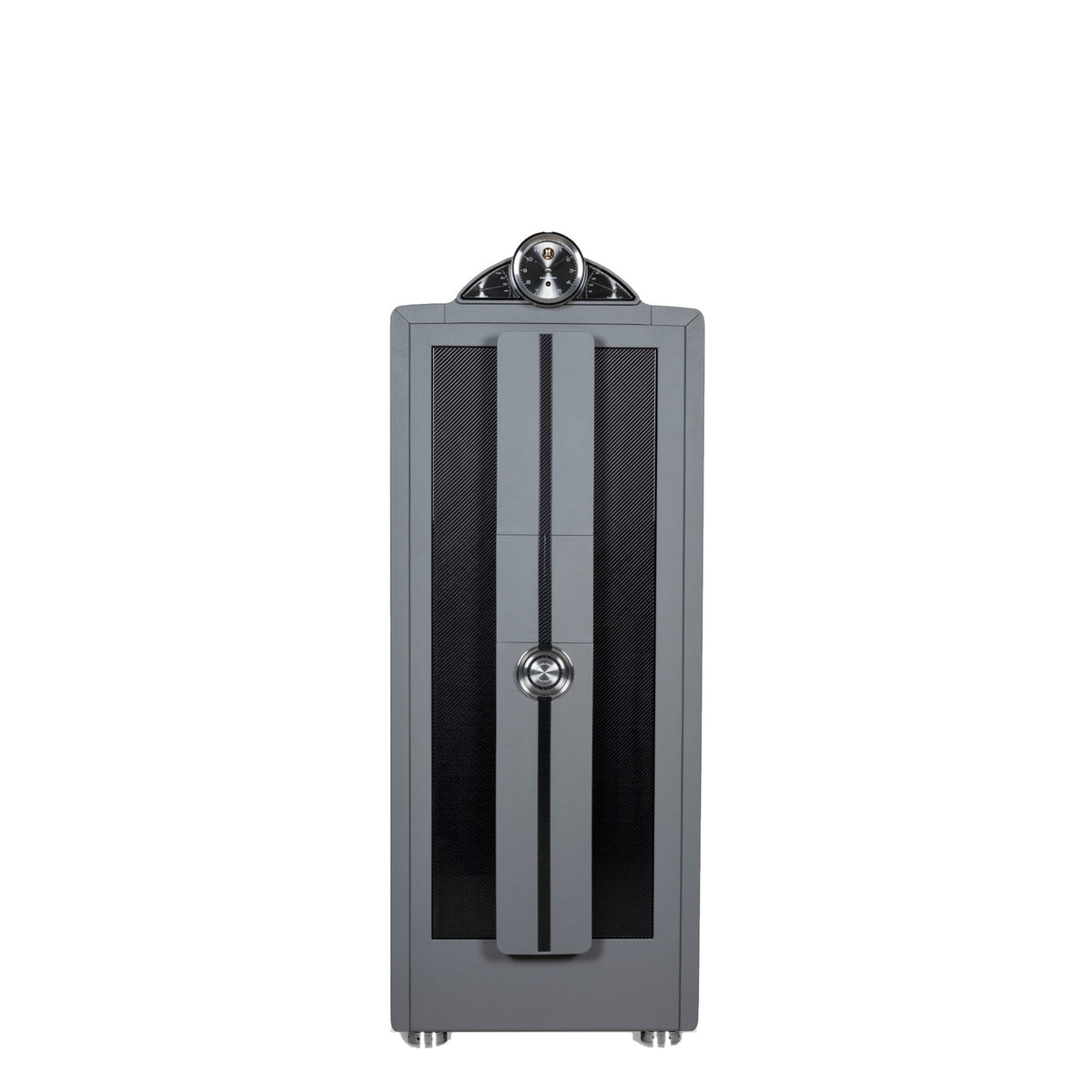 Buben & Zorweg Spectron XL Spectron Chronos safe with Carbon High-Gloss front and Grey Nappa leather, front view