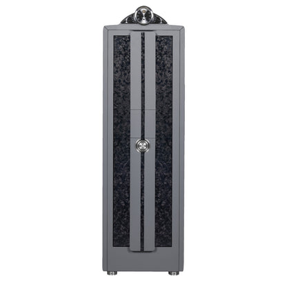 Buben & Zorweg Spectron XXL Spectron Chronos safe with Forged Carbon High-Gloss front and Grey Nappa leather, front view