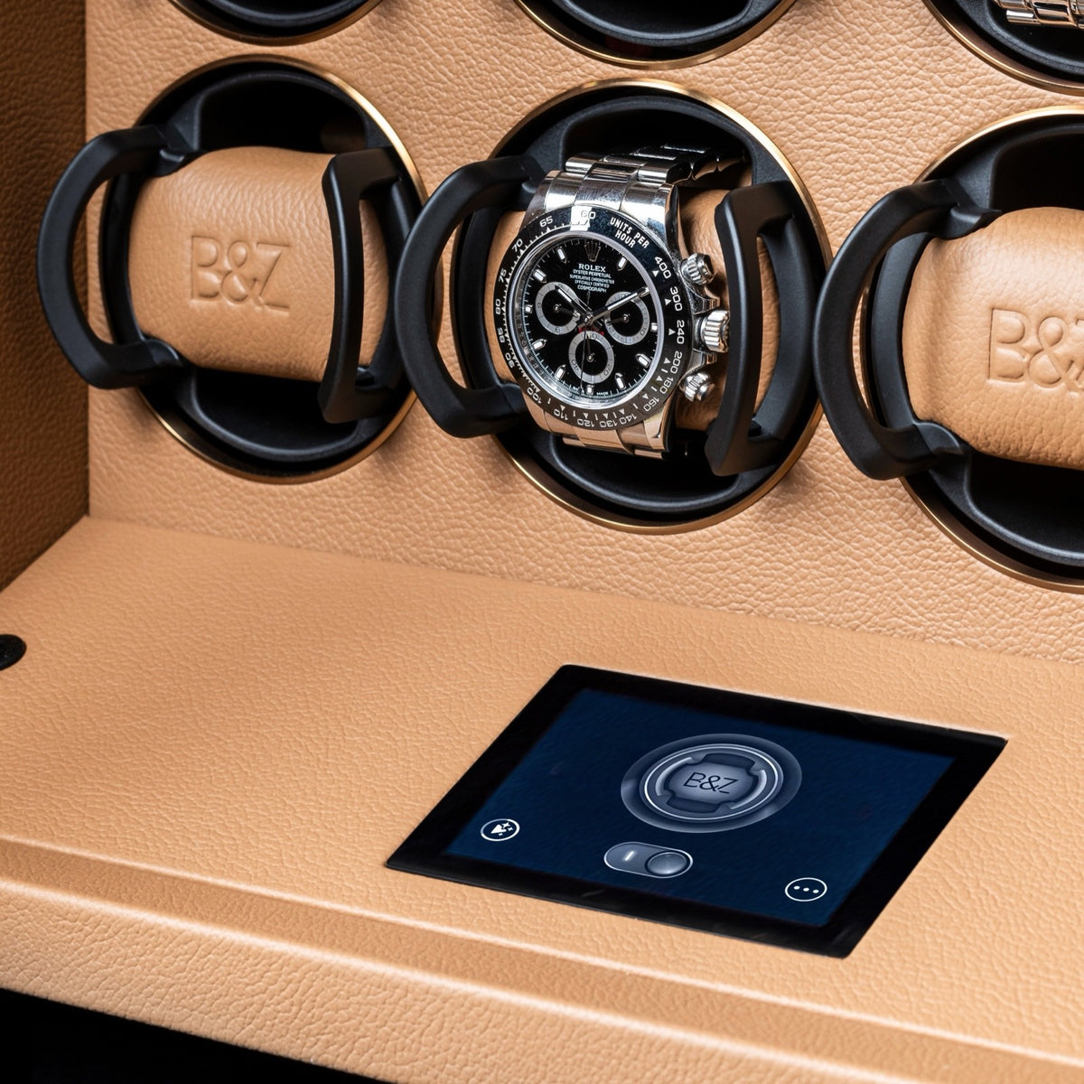 Time Mover watch winders inside the Spectron safe