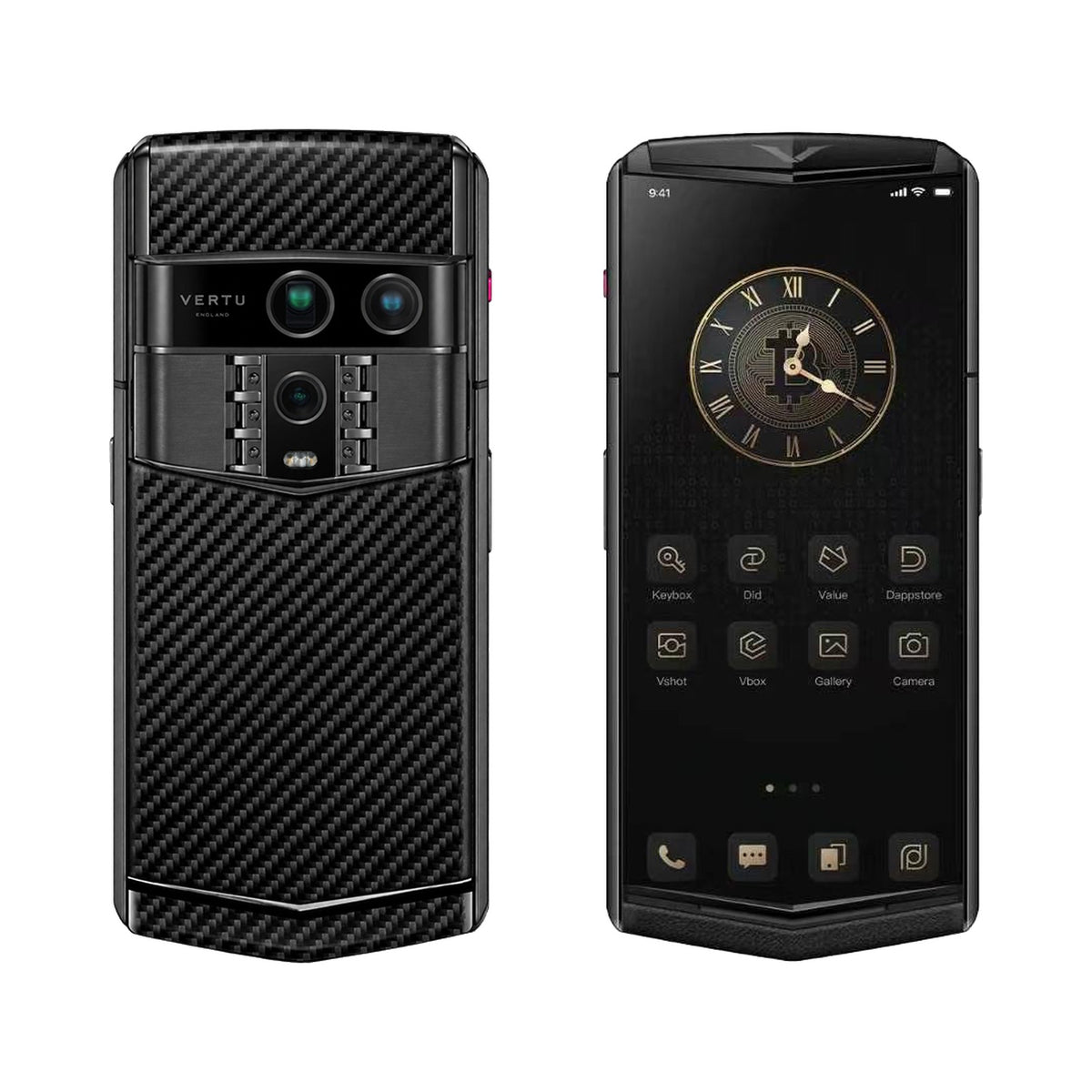 VERTU AGENT Q PHONE CARBON FIBRE BLACK, view 1