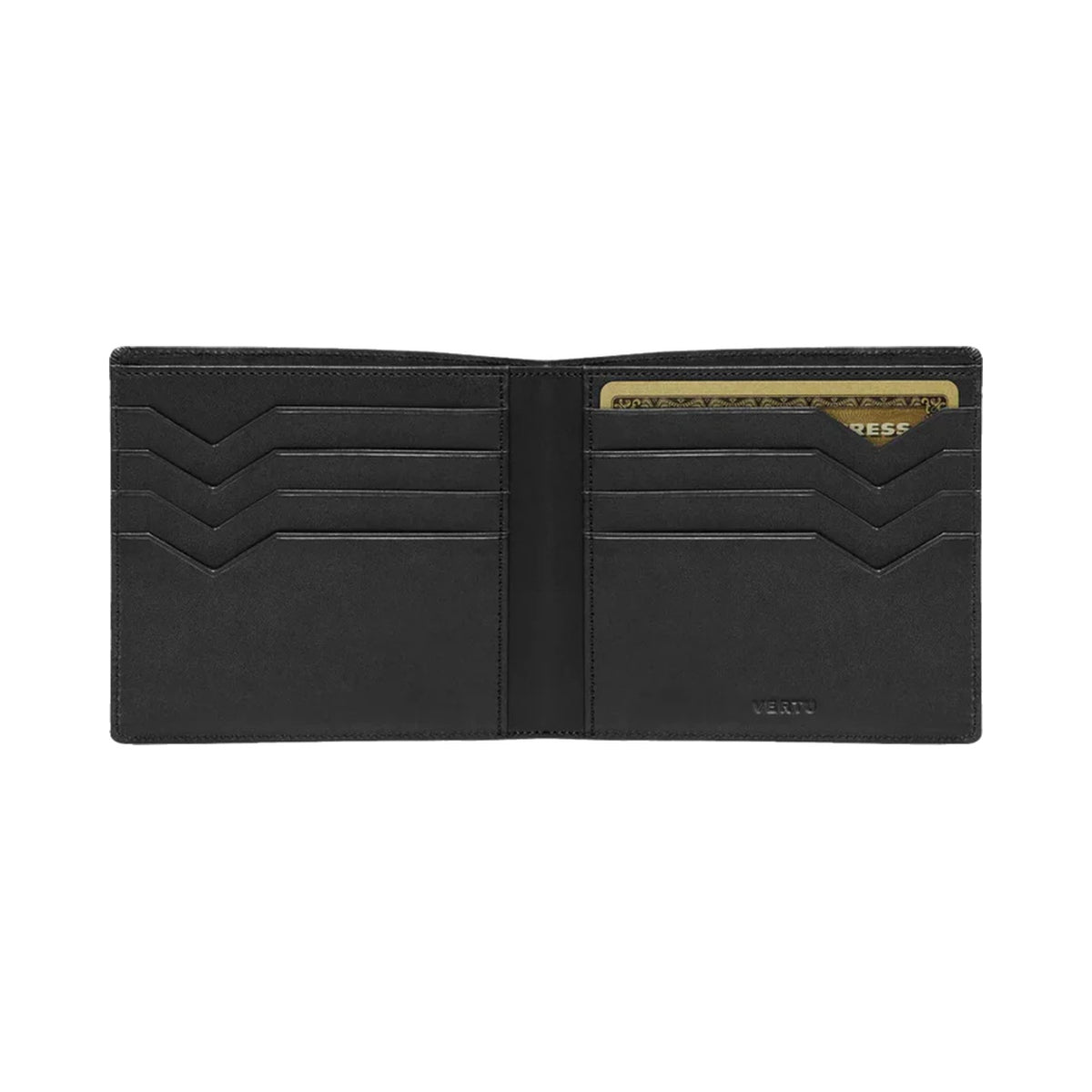 VERTU CARD WALLET BLACK CALF LEATHER, view 5