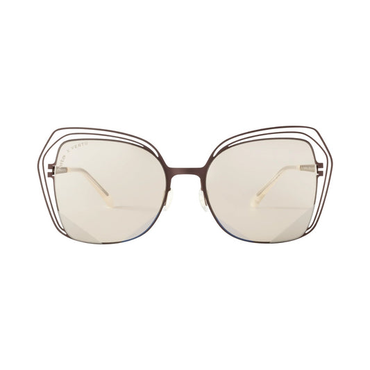 VERTU ESSENCE V LAYERED HOLLOW-OUT SUNGLASSES BROWN, view 1