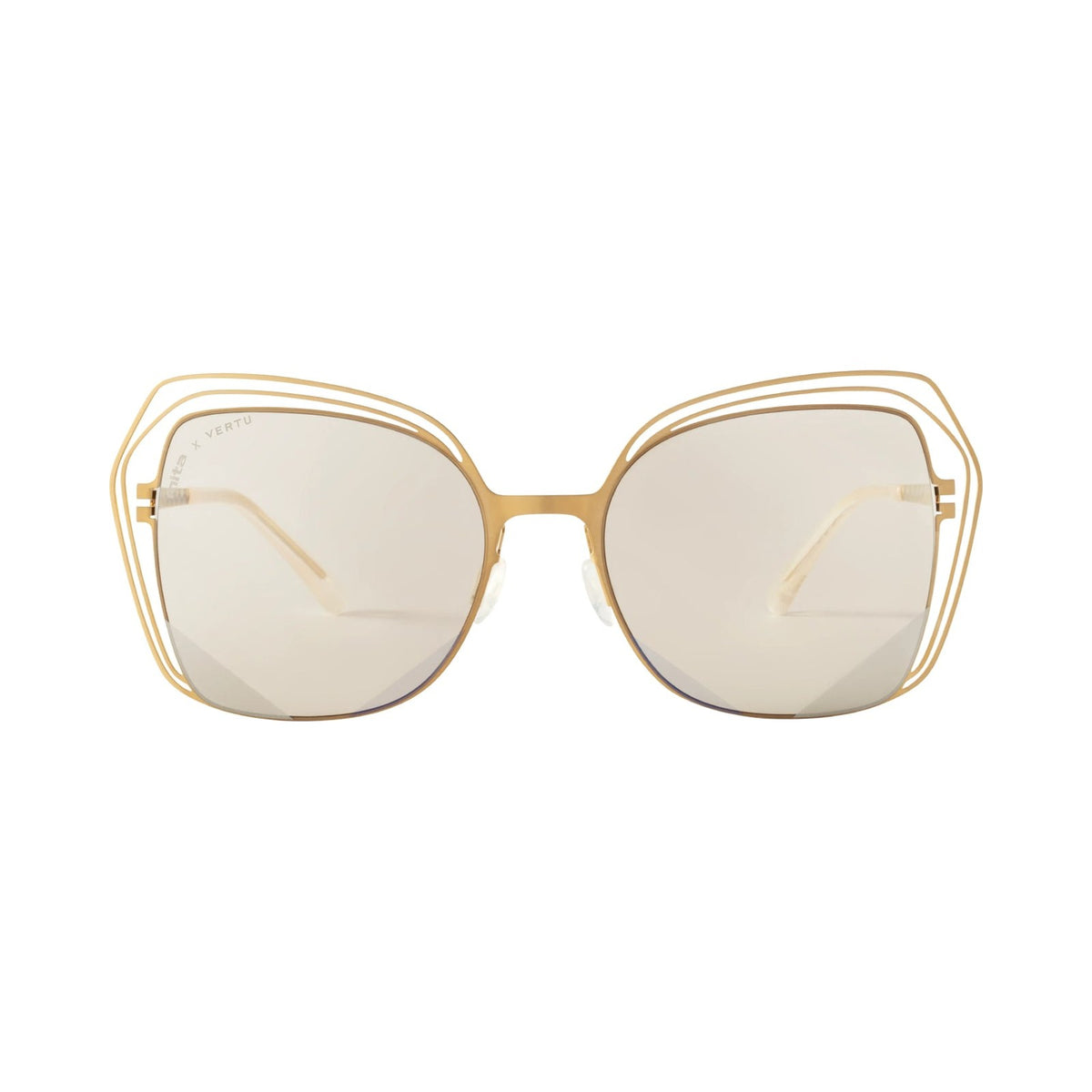 VERTU ESSENCE V LAYERED HOLLOW-OUT SUNGLASSES NOBLE GOLDEN, view 1