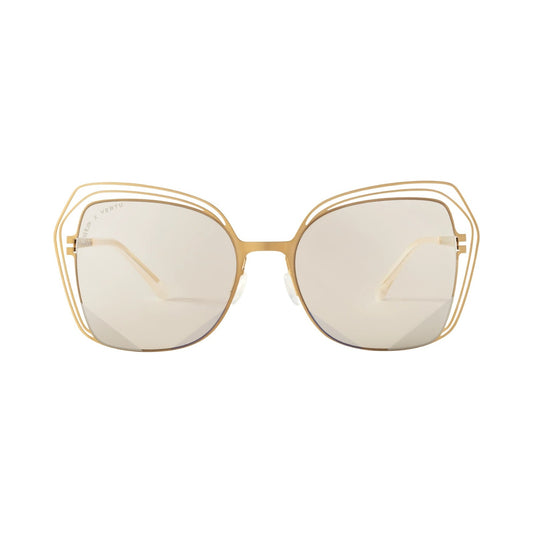 VERTU ESSENCE V LAYERED HOLLOW-OUT SUNGLASSES NOBLE GOLDEN, view 1