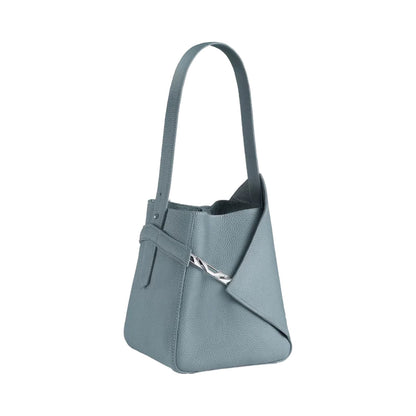 VERTU FOLDED V CATENA BUCKET BAG DAWN BLUE, view 1