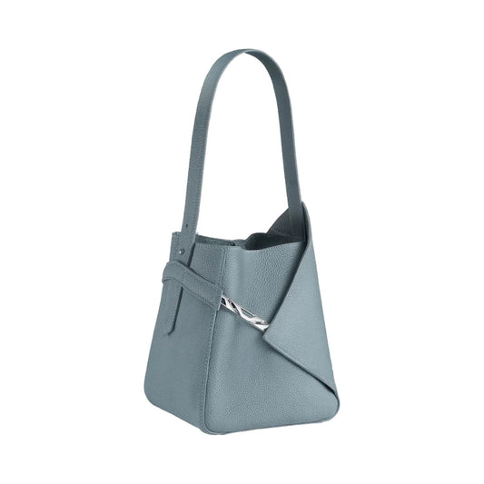 VERTU FOLDED V CATENA BUCKET BAG DAWN BLUE, view 1