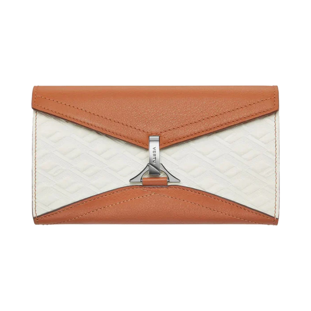 VERTU FOLDED V CATENA CROSSBODY CHAIN BAG CARAMEL BROWN, view 1