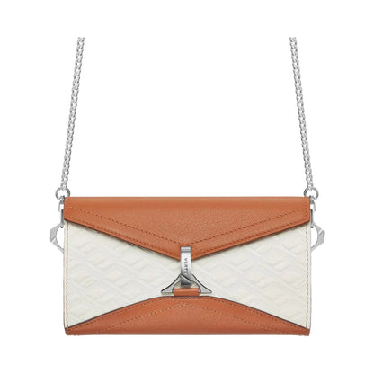 VERTU FOLDED V CATENA CROSSBODY CHAIN BAG CARAMEL BROWN, view 3