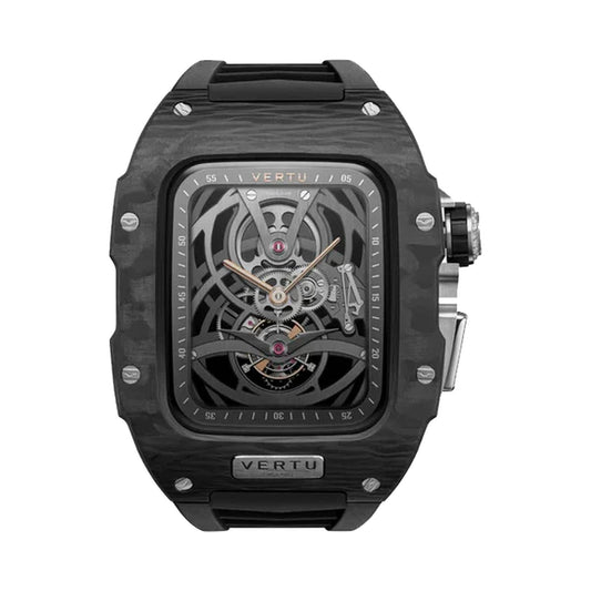 VERTU FUSION WATCH BLACK DIAMOND BLACK STRAP, view 2