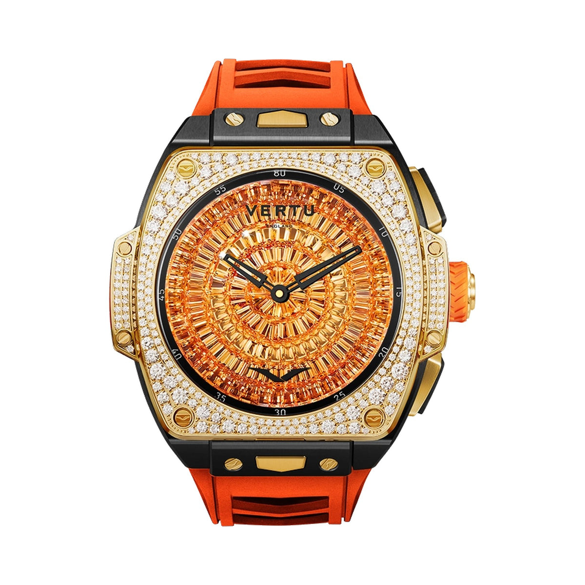 VERTU GRAND WATCH BESPOKE GOLD 18K GOLD WITH NATURAL DIAMONDS, view 1