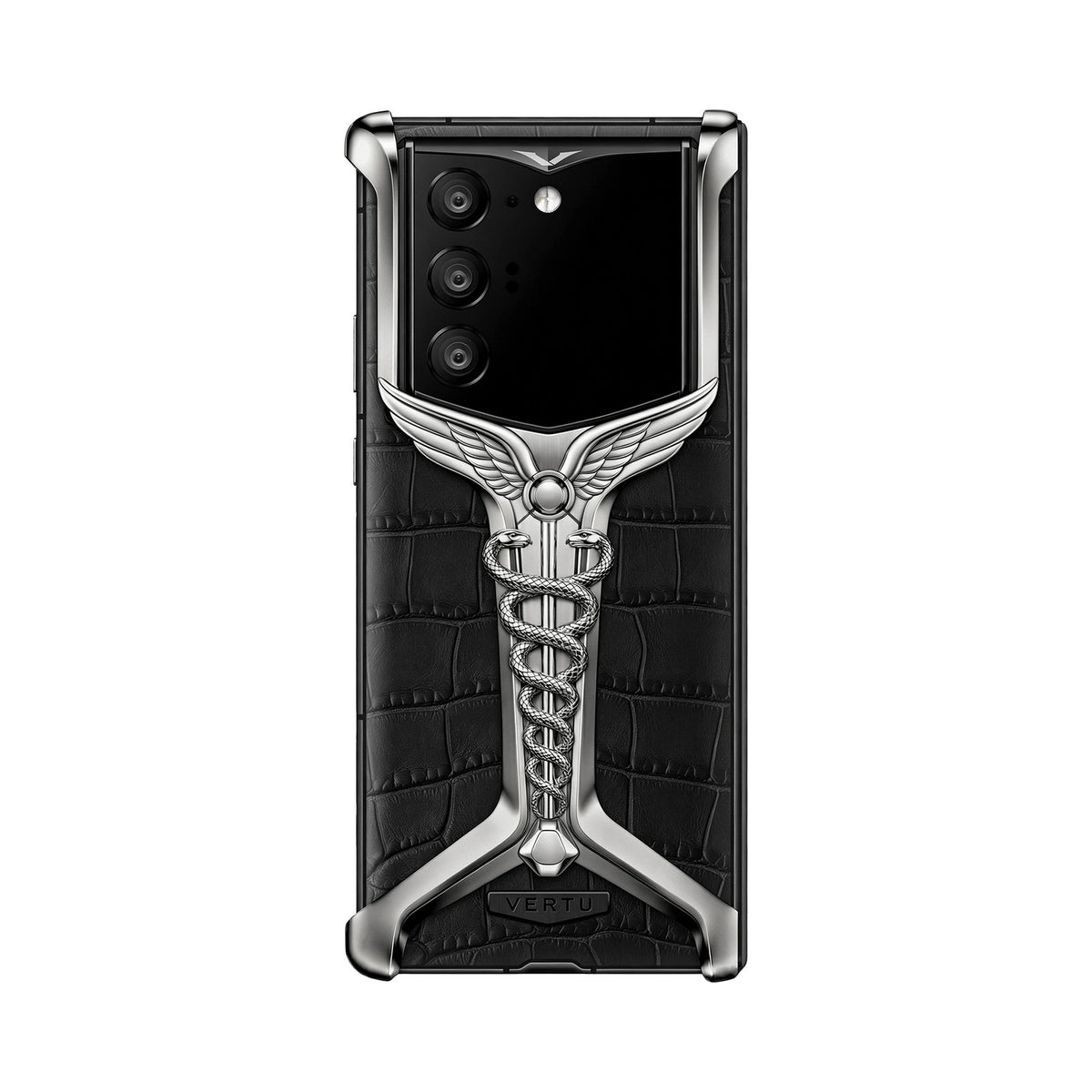 VERTU HERMES SCEPTRE ALPHAFOLD CASE TITANIUM SILVER, view 1