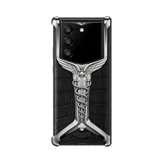 VERTU HERMES SCEPTRE ALPHAFOLD CASE TITANIUM SILVER, view 1