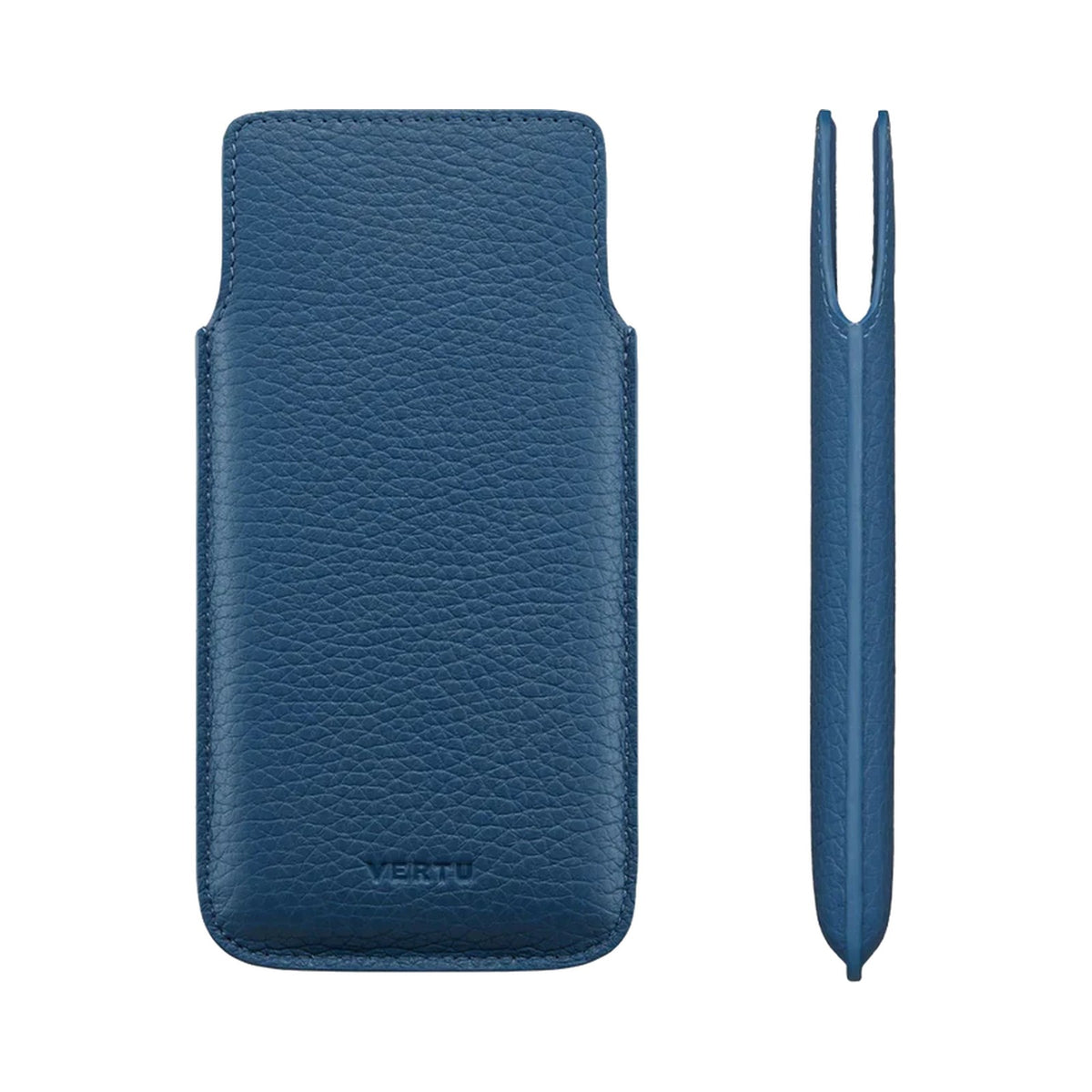 VERTU IVERTU AND METAVERTU CALF LEATHER SLIP CASE BLUE, view 1