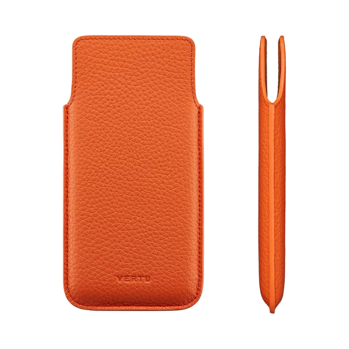 VERTU IVERTU AND METAVERTU CALF LEATHER SLIP CASE ORANGE, view 1