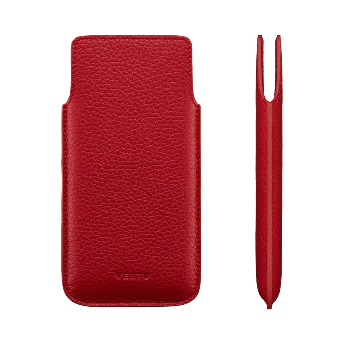 VERTU IVERTU AND METAVERTU CALF LEATHER SLIP CASE RED, view 1