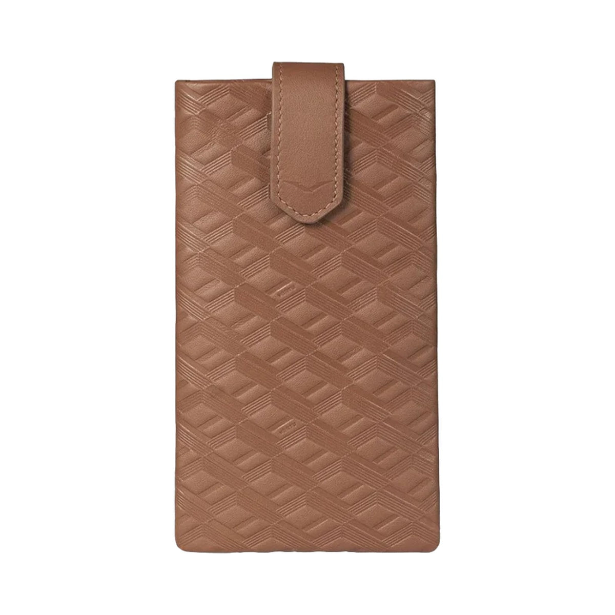 VERTU IVERTU AND METAVERTU PARIS EMBOSSED PHONE CASE BROWN, view 1