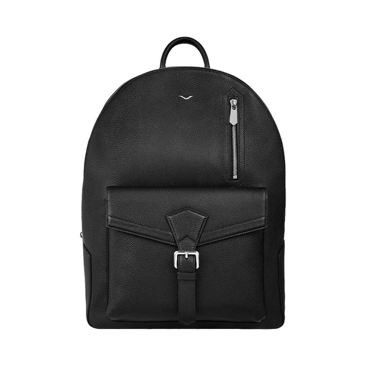 VERTU LEATHER ANTI-THEFT FINGERPRINT LOCK BACKPACK BLACK, view 1