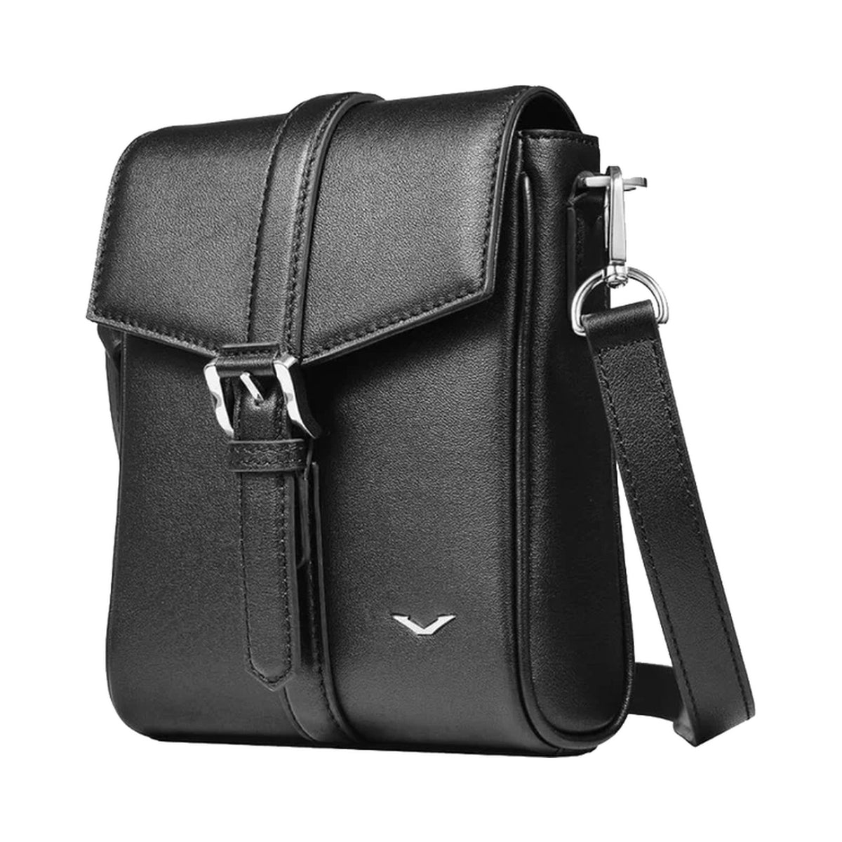 VERTU MEN'S LEATHER MINI MESSENGER BAG, view 2
