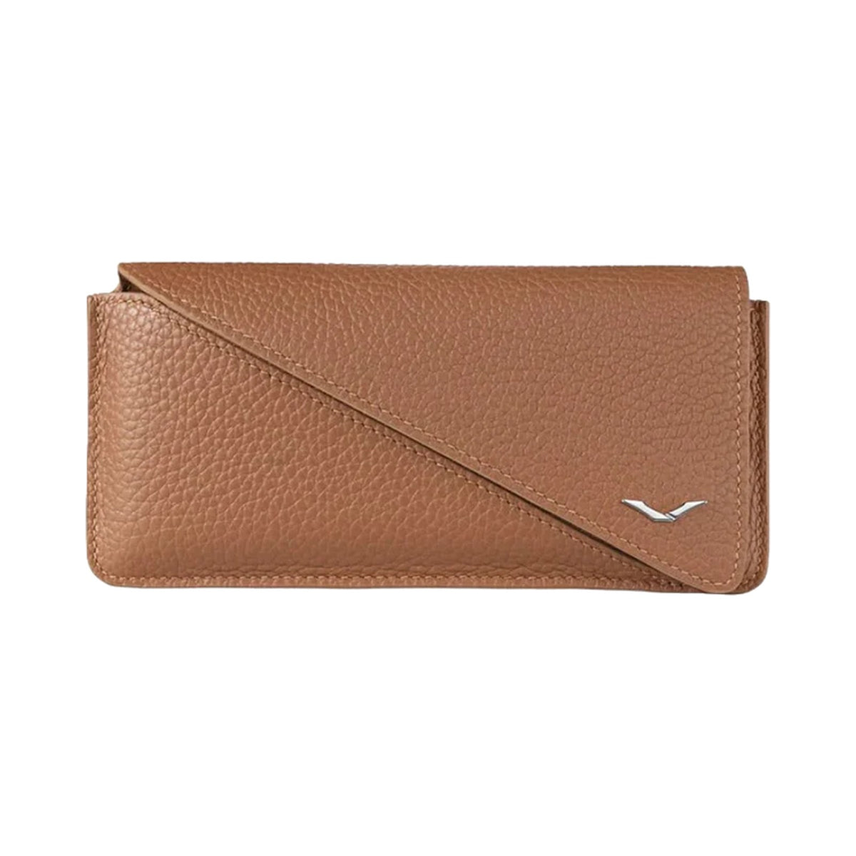 VERTU METAVERTU CALF LEATHER PHONE WALLET CASE CARAMEL BROWN, view 1