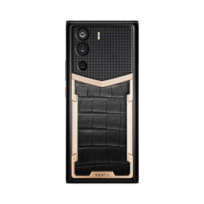 VERTU METAVERTU CURVE PHONE BLACK ALLIGATOR SKIN 18K GOLD, view 1