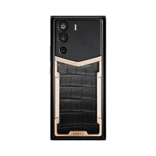 VERTU METAVERTU CURVE PHONE BLACK ALLIGATOR SKIN 18K GOLD, view 1