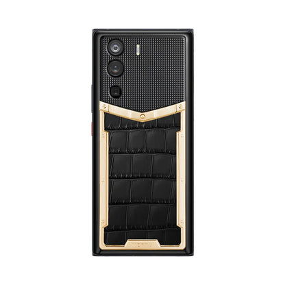 VERTU METAVERTU CURVE PHONE BLACK ALLIGATOR SKIN 18K GOLD, view 2