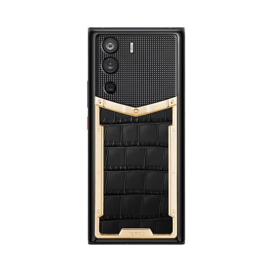 VERTU METAVERTU CURVE PHONE BLACK ALLIGATOR SKIN 18K GOLD, view 2
