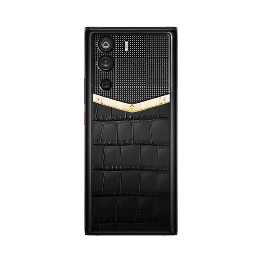 VERTU METAVERTU CURVE PHONE BLACK ALLIGATOR SKIN GOLD V, view 1