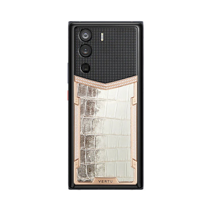 VERTU METAVERTU CURVE PHONE HIMALAYA ALLIGATOR SKIN 18K GOLD AND DIAMONDS, view 2