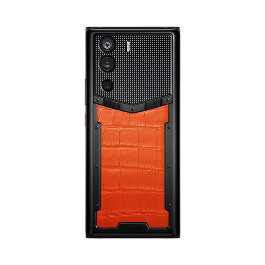 VERTU METAVERTU CURVE PHONE ORANGE ALLIGATOR SKIN, view 1