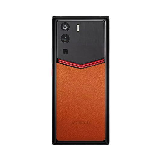 VERTU METAVERTU CURVE PHONE ORANGE ENAMELED CALFSKIN, view 1