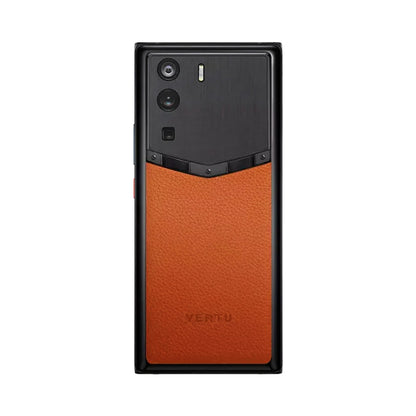 VERTU METAVERTU CURVE PHONE ORANGE FRAMELESS CALFSKIN, view 1