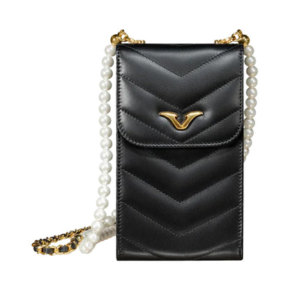 VERTU PEARL CHAIN BAG BLACK, view 1