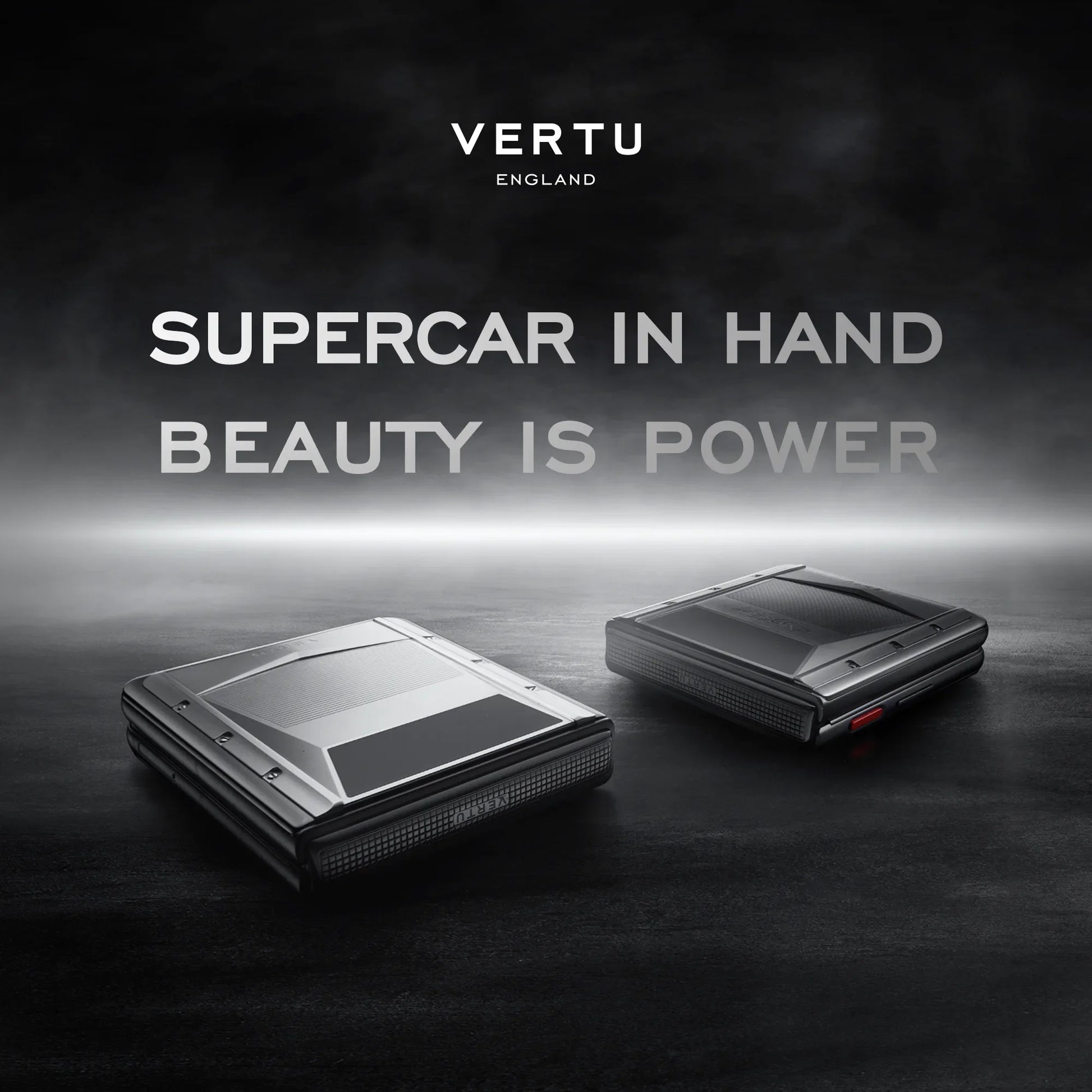 VERTU QUANTUM FLIP PHONE THE 2026 CHINESE ZODIAC EDITION ONYX BLACK AGATE, hand-polished agate case, rear panel and screen