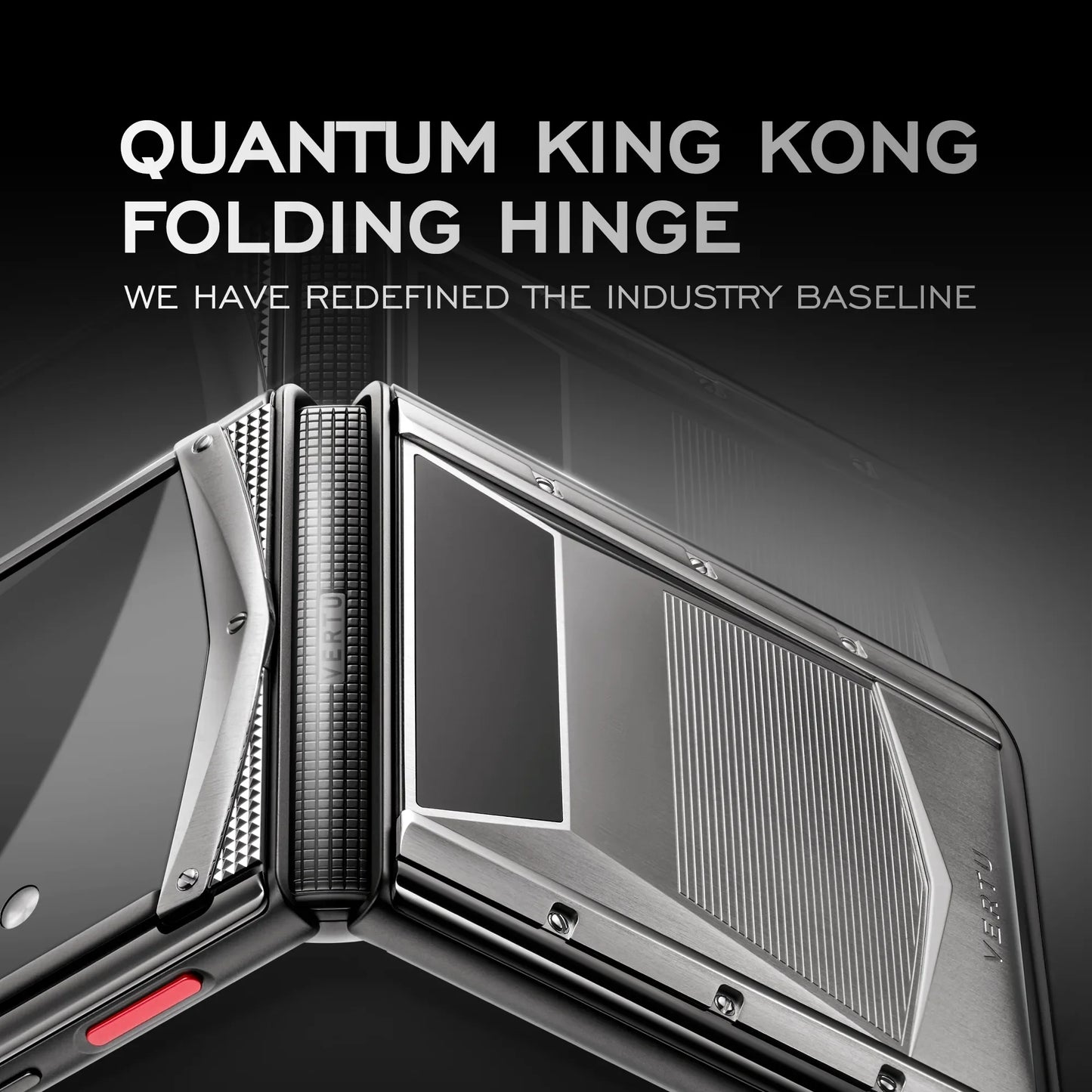 VERTU QUANTUM FLIP PHONE THE 2026 CHINESE ZODIAC EDITION PHOENIX FLAME AGATE, open, showing the inner screen