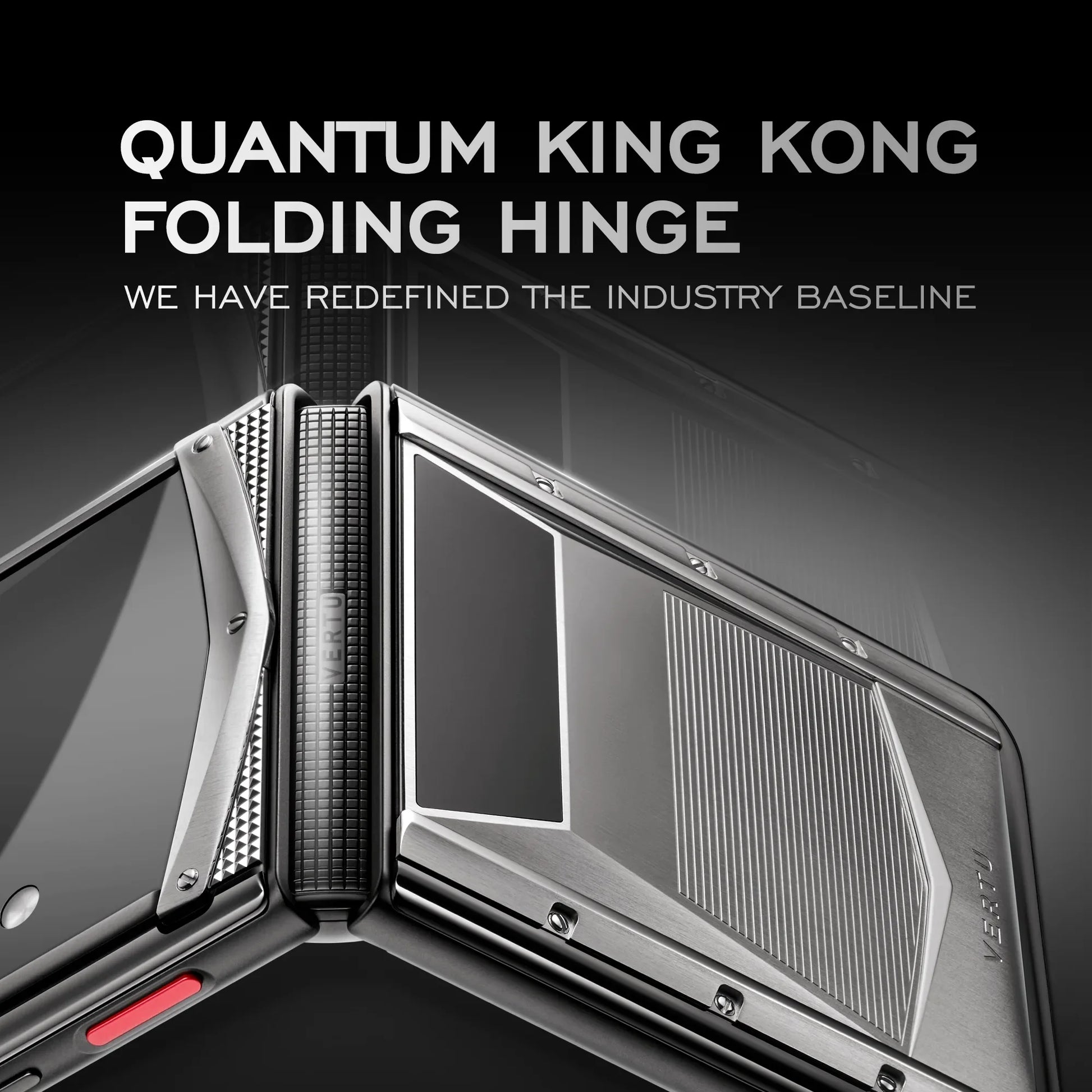 VERTU QUANTUM FLIP PHONE THE 2026 CHINESE ZODIAC EDITION ONYX BLACK AGATE, close-up of the case with hand-polished agate case