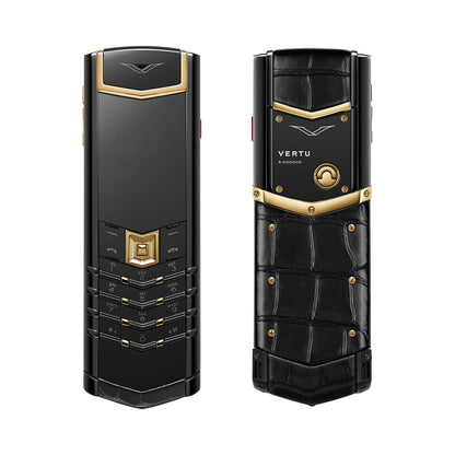 VERTU SIGNATURE S+ PHONE BLACK GOLD ALLIGATOR SKIN, view 2