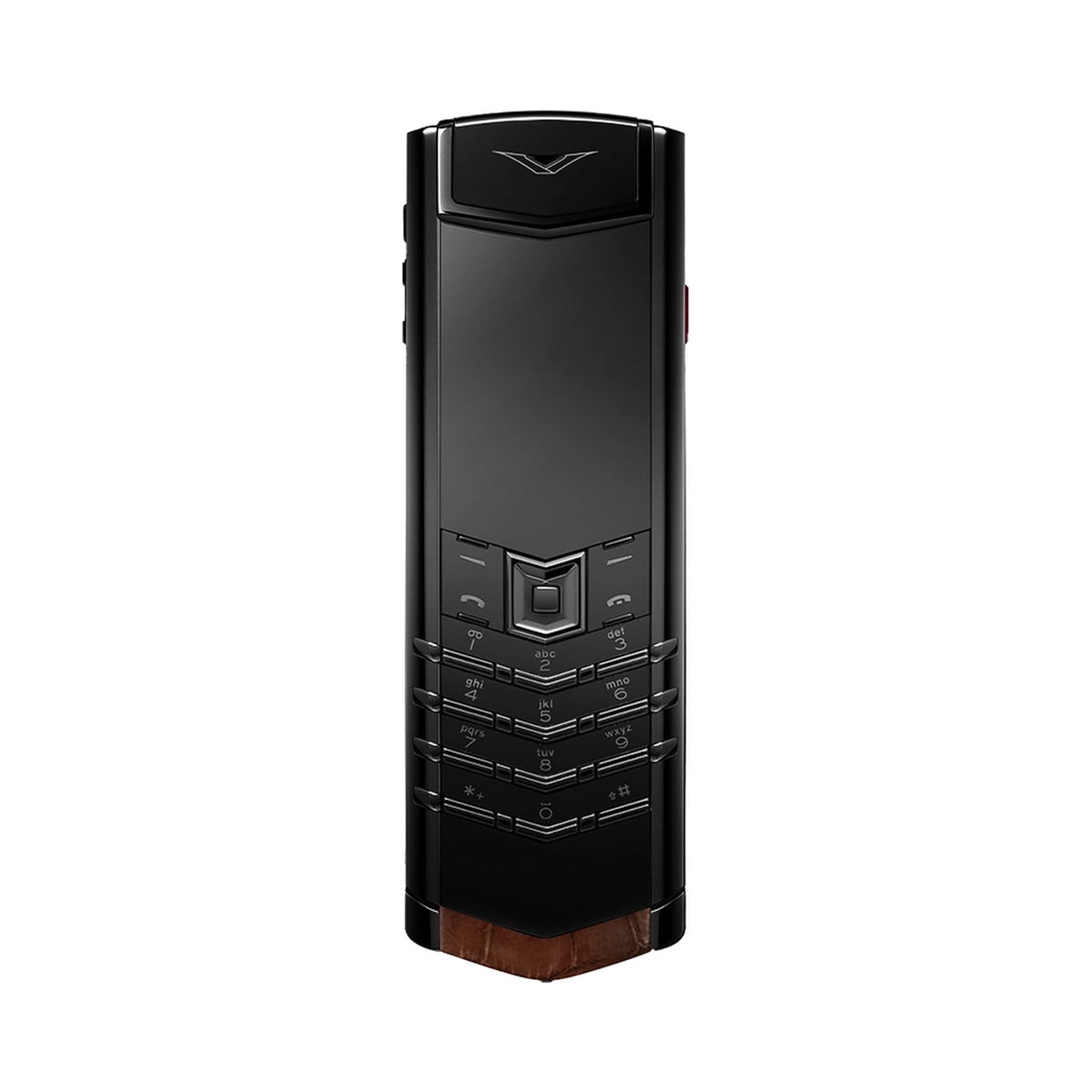 VERTU SIGNATURE S+ PHONE BLACK STEEL AMBER BROWN ALLIGATOR SKIN, view 1