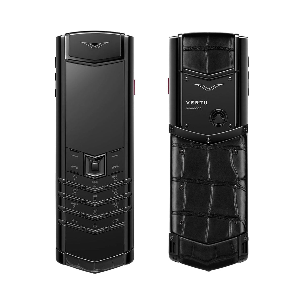 VERTU SIGNATURE S+ PHONE BLACK STEEL BASALT BLACK ALLIGATOR SKIN, view 2