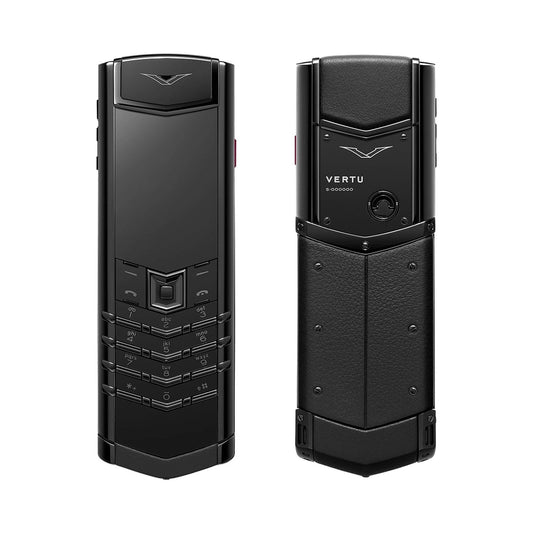VERTU SIGNATURE S+ PHONE BLACK STEEL BLACK CALFSKIN, view 2