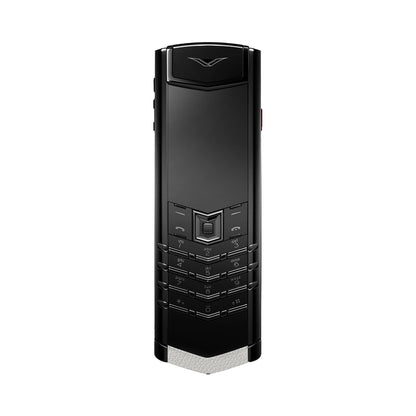 VERTU SIGNATURE S+ PHONE BLACK STEEL WHITE CALFSKIN, view 1