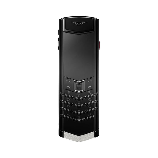VERTU SIGNATURE S+ PHONE BLACK STEEL WHITE CALFSKIN, view 1