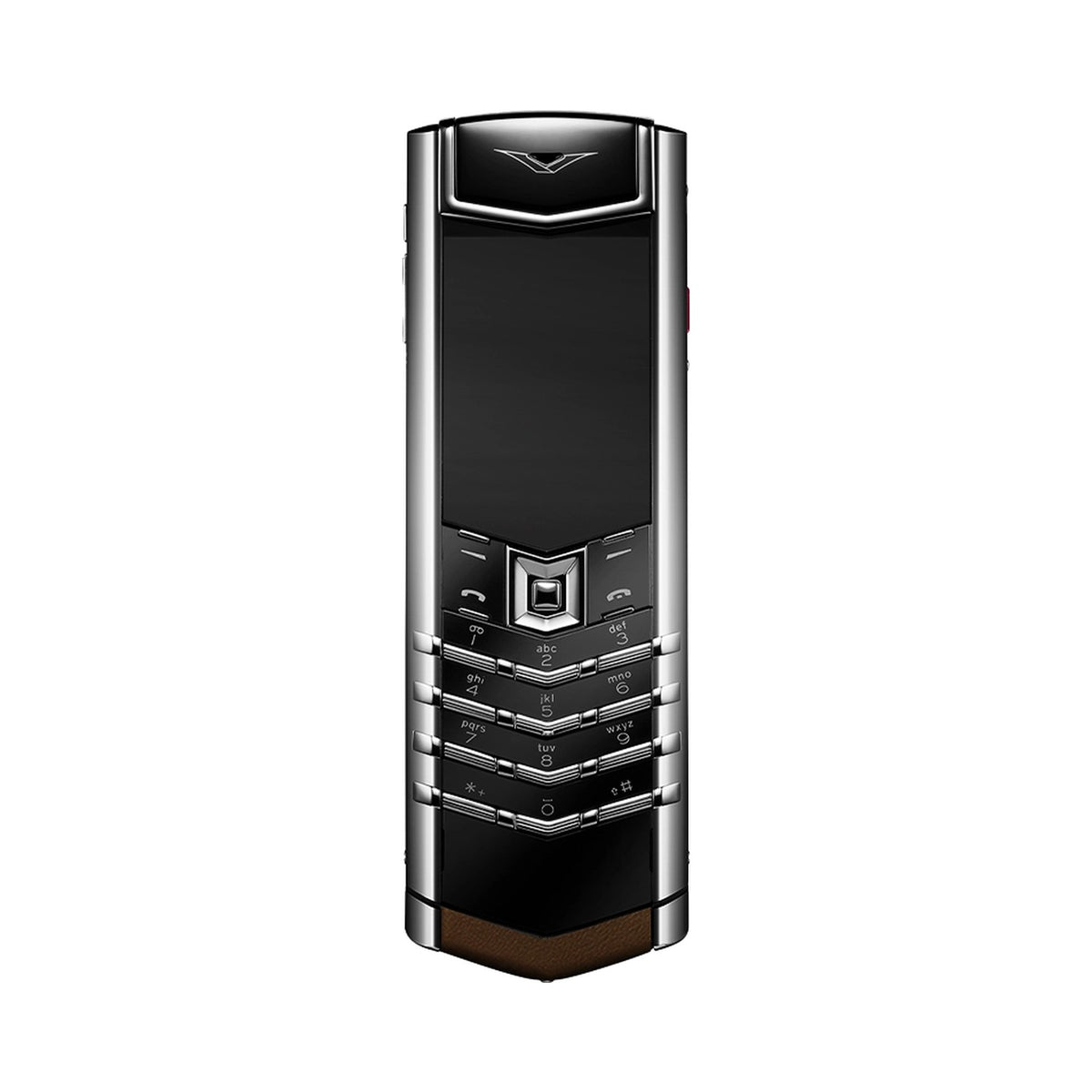 VERTU SIGNATURE S+ PHONE WHITE STEEL AMBER BROWN ALLIGATOR SKIN, view 1