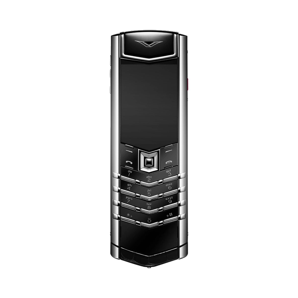 VERTU SIGNATURE S+ PHONE WHITE STEEL BLACK CALFSKIN, view 1