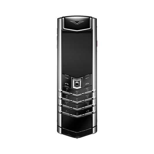 VERTU SIGNATURE S+ PHONE WHITE STEEL BLACK CALFSKIN, view 1