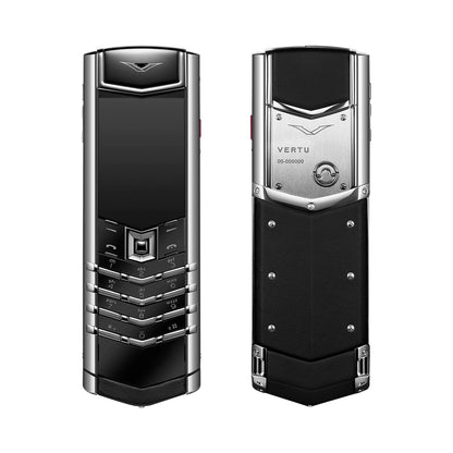 VERTU SIGNATURE S+ PHONE WHITE STEEL BLACK CALFSKIN, view 2