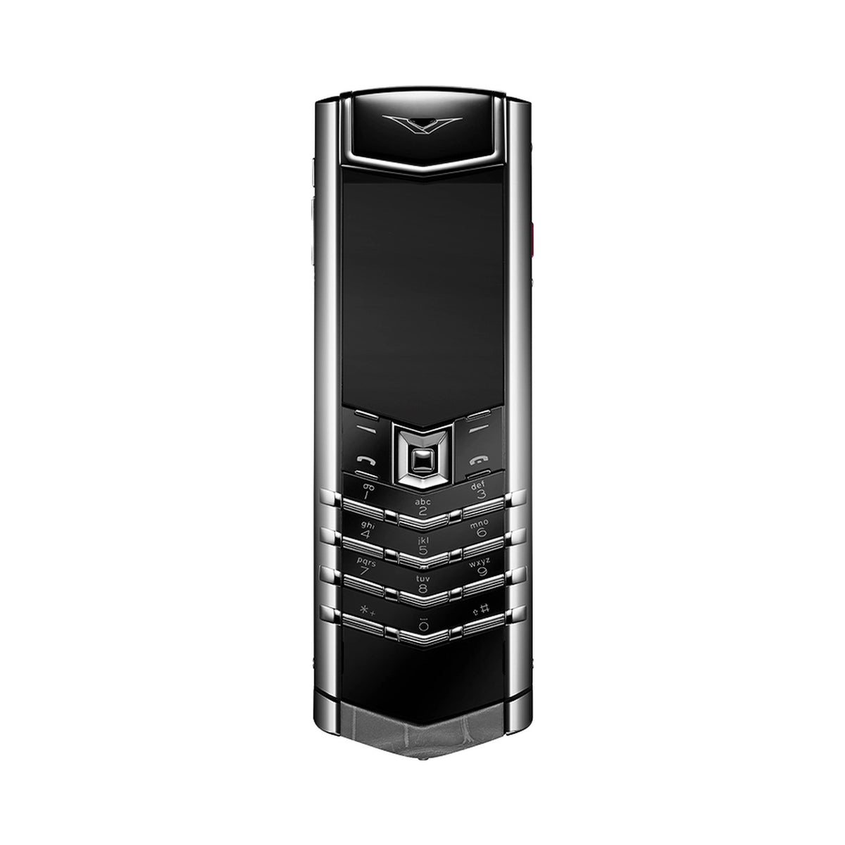 VERTU SIGNATURE S+ PHONE WHITE STEEL ELEPHANT GREY ALLIGATOR SKIN, view 1