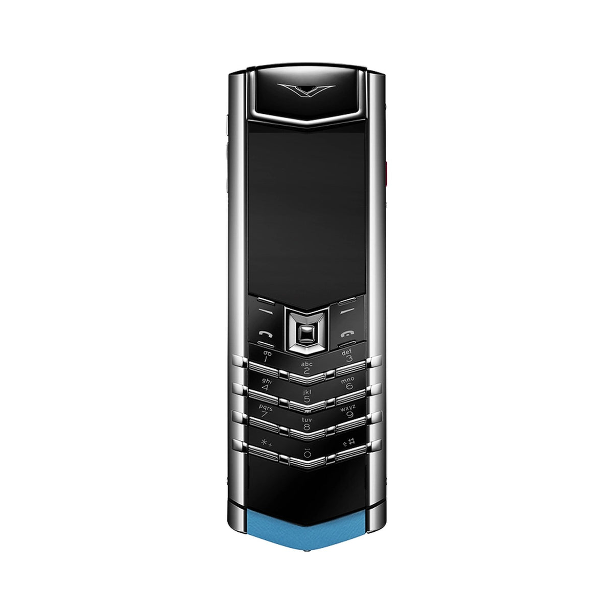 VERTU SIGNATURE S+ PHONE WHITE STEEL POWDER BLUE CALFSKIN, view 1