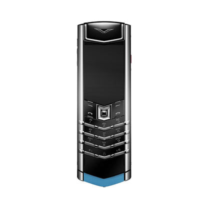 VERTU SIGNATURE S+ PHONE WHITE STEEL POWDER BLUE CALFSKIN, view 1